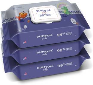 BUMTUM Baby 99% Water Wet Wipes Pack of 3