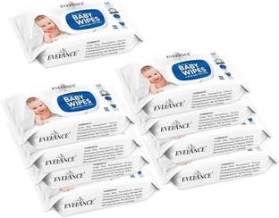 EVELANCE CARING BABY WET WIPES WITH LID 72 IN 1 PKT