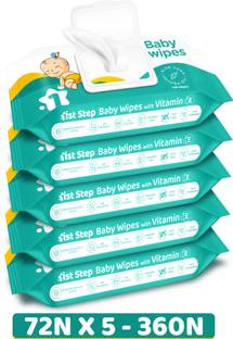1st Step Baby Wet Wipes With Lid Enriched With Aloe-Vera And Jojoba Oil
