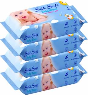 Silk Soft Baby wet wipes 82 pulls without lid PACK OF 4