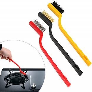 KDZONE Gas Stove Cleaning Brush Range Hood Stove Cleaning Tool Wire Brush Handle Scratch Brush
