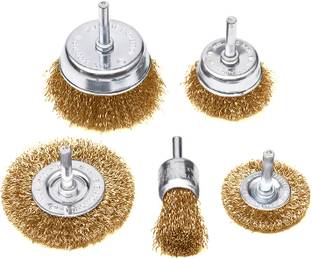 Harden 5Pcs Steel Wire Brush Scraper Set, For De-Rusting and Polishing - 611535 Wheel Brush