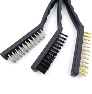ASRAW 21 cm 3 pcs Wire Brush Set- Cleaning Tool Handle Scratch Brush Handle Scratch Brush