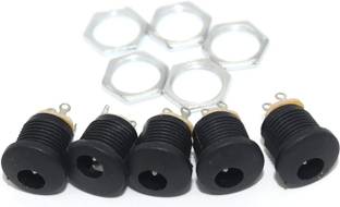 circuitcomponents 2.1 x 5.5mm DC Power Jack Socket Female - Panel Mount DC Power Jack Wire Connector
