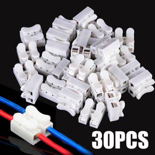 Onneybrothers 30 Pcs Push Wire Joint Connector 5 amp Quick Cable Wire Connector, Lock Electric Wire Connector, Wire Connector , Wire Connector