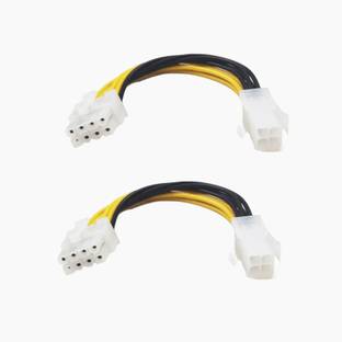 Paruht 2-Pack ATX 4-Pin Female to 8-Pin Male EPS 12V PSU Cable CPU Power Connector Wire ATX 4-Pin Female to 8-Pin Male EPS 12V PSU Cable CPU Power Supply Cable Wire Connector