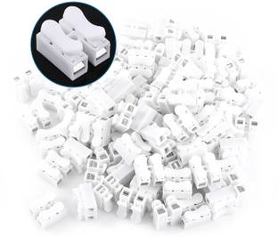 DECENT AIR SYSTEM 2 Pin Terminal Block Push Quick Wire Cable Connector White Wire Termination connectors Electrical Wiring Terminals Connector Block Wire Connector