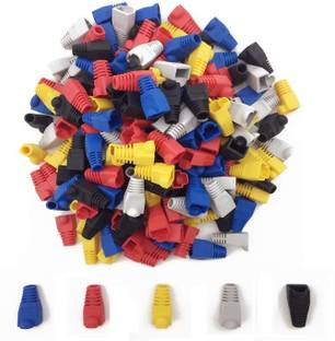 SCALEBEE RJ45 Boot CAT6 CAT6E CAT5 CAT5E Ethernet Network Cable Strain Relief Boots Cap RJ45 Boots Cable Cap Connector Plug Cover (Mixed Color) Wire Connector
