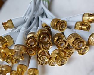 bectro copper wired gold bnc connector Wire Connector