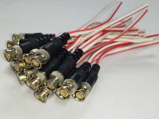 ROY BNC Connector with Copper Wire Moulded for connecting for CCTV Camera BNC Wire Connector