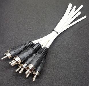 TAAPSEE 20 Pieces RCA Cable Connector with Copper Wire Moulded(BLACK-WHITE) Connector Wire Connector