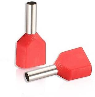 GLOBOMOTIVE Twin Cord End Terminal 8mm with PVC Insulated for Electrical Connection 1 sqmm Electrical Connectors Wire Connector