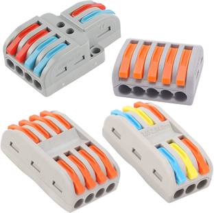 Besillia Wire Crimp Connectors Circuit Inline Splices Compact Wire Connectors (Set of 4) Lever Wire Connector