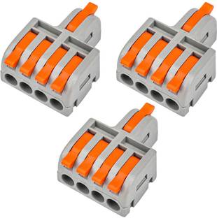 amiciTools Wire Clip Connector, Fixed Wire Terminal Blocks 1-to-4 Connector Pack of 3 Wire Connector Wire Connector