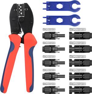 Netboon Solar Crimping Tool with Spanner and 5 Pair Solar Panel Connector for Photovoltaic System Wire Connector