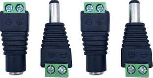 xenee DC Power Jack Plug Adapter Connector,12V, 24V Male +Female 2 SET DC connector Wire Connector