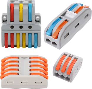 Besillia Quick Terminal Block - Splice Connectors for Inline Circuit Connector (Set of 4) Lever Wire Connector