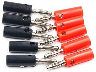 ERHIndia 10 Pairs Audio Speaker Wire Cable Banana Plugs Screw Type Connectors 4mm Audio Speaker Wire Cable Banana Plugs Wire Connector