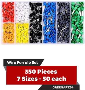 GREENARTZ 350pc Wire Ferrule Crimp Connector terminal kit 0.5sq mm - 6sq mm Wire Ferrule Wire Connector