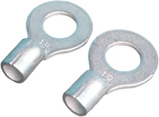 Hinox Electronics 50 Pcs 10 SQMM Copper Non-Insulated Ring Heavy Duty Terminals 10 SQMM Cable Having Hole Size 8mm Crimping Ring Type Terminal Wire Connector