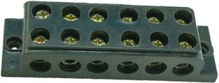 Ovicart 30A 6 Way Bakelite Connector Strip Black Screw Terminal Connection Block 6 Way Bakelite Connector Strip Wire Connector
