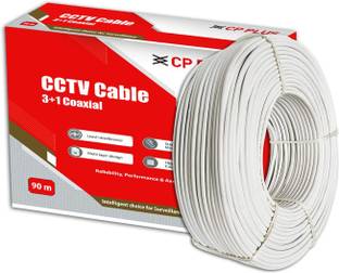 CP PLUS CP-FCC-90R CP PLUS 3+1 Coaxial Pure Copper CCTV Camera Cable 90 Meter Wire Connector