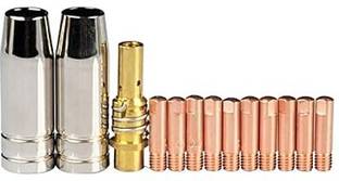MBI 13PCS Mig Welding Nozzle Consumables Gold Tip Holder Contact Tips Multipurpose Wire Connector