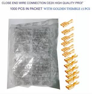 ADICO 1000 PCS WIRE JOINTS CE2X PLASTIC WIRE END CAP TERMINAL CRIP CLOSED END WIRE CONNECTION CAP WIRE CONNECTOR ( GREY , WHITE PACK OF 1000) NYLON Wire Connector