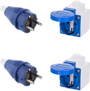 DECENT AIR SYSTEM Schuko (2P+E) 16A 250V IP54 Wall Mounted Industrial Plug Socket Wire Connector