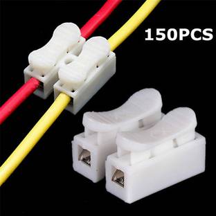 Onneybrothers 2 WAY WIRE CONNECTOR PACK OF 50 150 Pcs Two Way Push Wire Joint Connector, Wire Connector