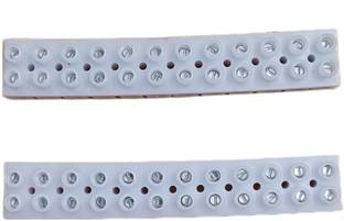 SEDCO 12 Ways 30 AMP PVC Terminal Connector Strip Dual Row Screw Terminal Blocks Wire Connector
