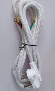 Flysmart Cotton Protected Copper Wire Cord 3 Pin Power Cable Plug 3 Core Mains Cord 3 Core Mains Cotton Protected Wire Connector