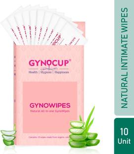 Gynocup Natural Intimate Refreshing & Clean Wipes - Set-10 Intimate Wipes
