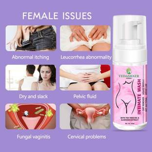 vedashatr Intimate Hygiene Wash Refreshing, Gentle Cleansing and Deodorizing (100*5) Intimate Foam