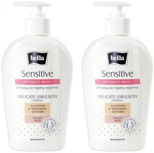 Bella Sensitive Intimate Wash Delicate Emulsion,300 Ml x pack of 2 Intimate Wash