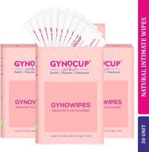 Gynocup Natural Intimate Refreshing & Clean Wipes - Set-30 Intimate Wipes