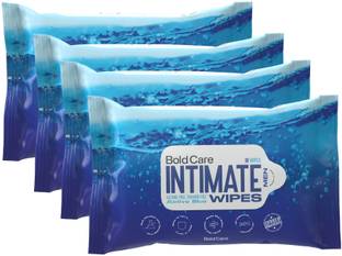 Bold Care Active Blue Intimate Wipes | pH Balanced Cleansing Wipes | Fights Bad Smell Intimate Wipes