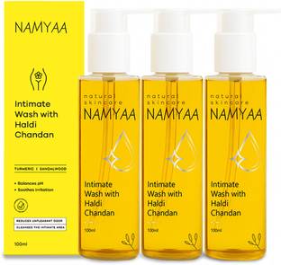Namyaa Haldi Chandan Hygiene Wash | With Germ and Odour Protection | pH Balanced Intimate Wash