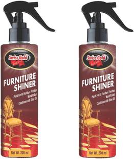 swiss gold Wood Furniture Polish & Cleaner 200 ml x 2 pack Wood Varnish