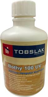 Tobslak Bothy 100 UV Wood Polish UV Resistance Color - WALNUT .For external and internal wood furniture and floors (Water Based) . Pack- 250 ML WALNUT Wood Varnish