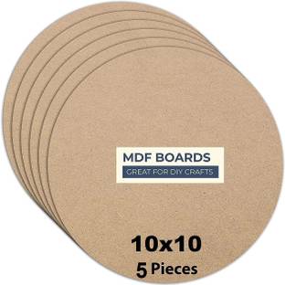 DM SPECIALLY FOR SPECIALIST 10x10 Round Circle MDF Pine Wood 2.5mm Thick for Art and Craft Unfinished Ash Japanese Wood Veneer
