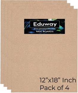 Eduway 12"x18" Mdf Board Sheet For Art & Craft Pack of 4 Ash Japanese Wood Veneer