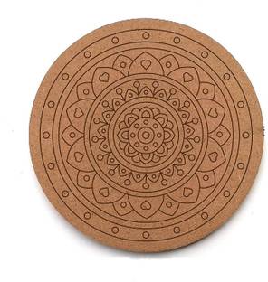Asmi Collections Premarked MDF Wooden Base Rangoli Cutouts for DIY Craft Work Pine Wood Veneer