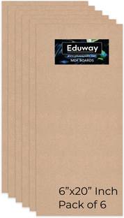 Eduway 6" X 20" Mdf Board Sheet For Art & Craft Pack of 6 Ash Japanese Wood Veneer
