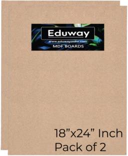 Eduway 18"x24" Mdf Board Sheet For Art & Craft Pack of 2 Ash Japanese Wood Veneer