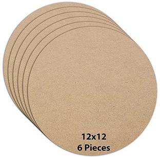 BHUKESHA MDF Round Sheet For Art & Painting Pine Wood Veneer