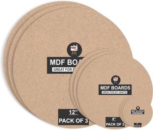 Variety Canvas Variety MDF Boards for Art and Craft, Wood MDF Sheets (MDF 12"8"4"ROUND -9PC) Ash Japanese Wood Veneer