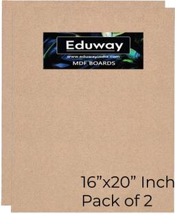 Eduway 16"x20" Mdf Board Sheet For Art & Craft Pack of 2 Ash Japanese Wood Veneer