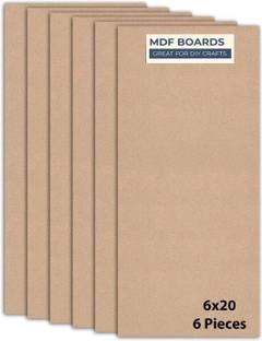PeerShah 6" X 20" Mdf Board Sheet For Art & Craft Pack of 6 Ash Japanese Wood Veneer