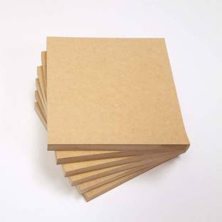 Whittlewud 7mm Thickness pack of 2 Blank Wood MDF Board,MDF Chipboard Sheets for Crafts & Arts, laser Cutting 12In x 16In Size of Each Pieces. Pine Wood Veneer